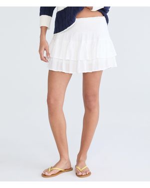 Aéropostale Mitered Stripe Skirt - White