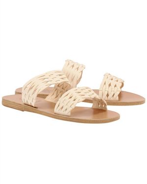 Ancient Greek Sandals Melia Woven Vachetta Sandal - White