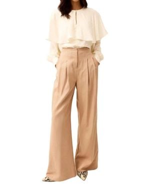 Marie Oliver Macbee Wide Leg Pants - Natural