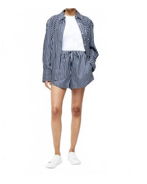 French Connection Alexis Cotton Drawstring Short - Blue