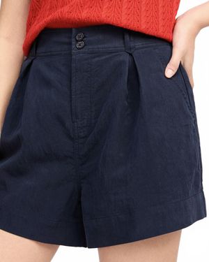 Flag & Anthem Ida Pleated Flowy Shorts - Blue