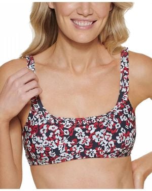 Tommy Hilfiger Hamilton Floral Printed Ruffle Bikini Top - Multicolor