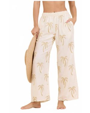 Vintage Havana Soft Golden Palm Pant - Natural
