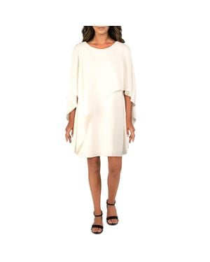 Halston Blair Drapey Mini Shift Dress - White