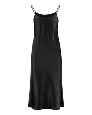Vince Midi Slip Dress With Adjustable Straps - Black