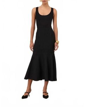 Zimmermann Hypnotic Sculptural Midi Dress - Black