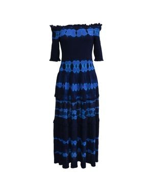 Altuzarra Tie-Dye Accent Midi Dress - Blue