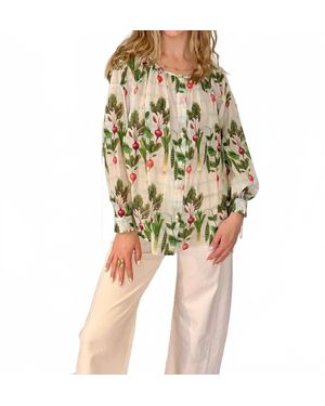 B.yu Lightweight Garden Blouse - Green