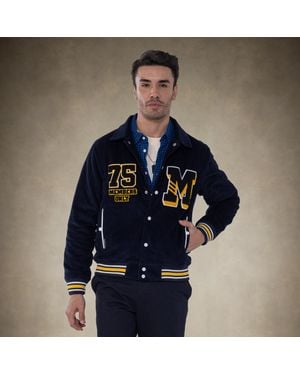 Members Only Corduroy Varsity Jacket - Blue