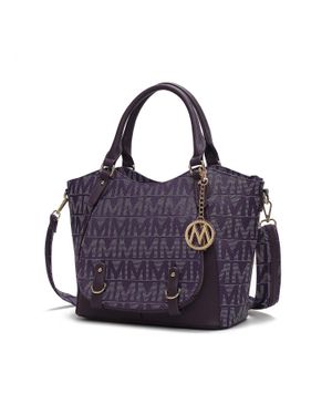 MKF Fula Signature Satchel Handbag - Purple