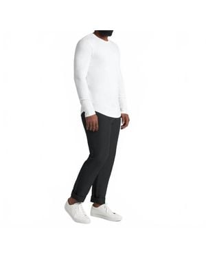 Goodlife Long Sleeve Tri-Blend Scallop Crew Tee - Black