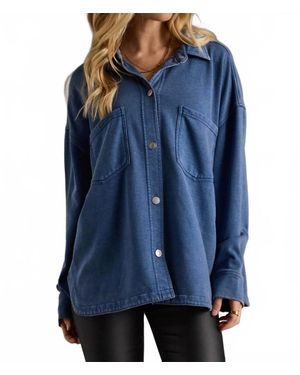 Panache Apparel Keira Super Soft Button Up Shirt - Blue