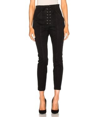 A.L.C. High Waisted Lace Up Ankle Pant - Black