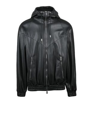 DSquared² Faux Leather Jacket With Contrasting Fabric And Functional Pockets - Black