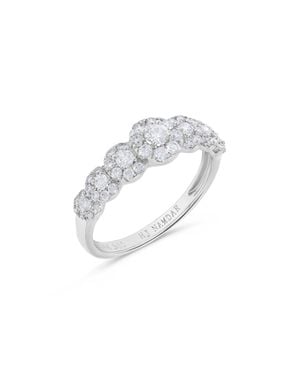 H.J. Namdar H. J. Namdar 0.65 Ct Tw 7 Diamond Graduated Halo Ring 14K Natural Diamonds Size 6 - White