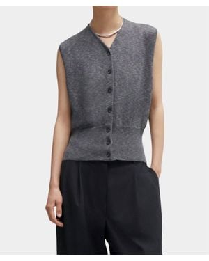 Cordera Flecked Cotton Waistcoat - Blue