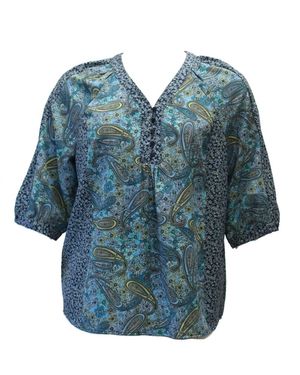 I TOUCH Paisley Print Top - Blue