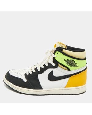 Nike S Leather Jordan 1 Retro High Volt College Sneakers - Blue