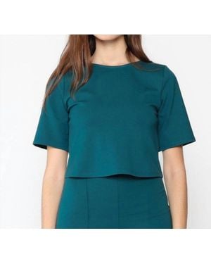 Ripley Rader Ponte Short Sleeve Top - Blue