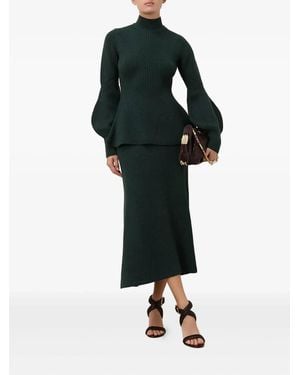 Zimmermann Hypnotic Rib Midi Skirt - Black