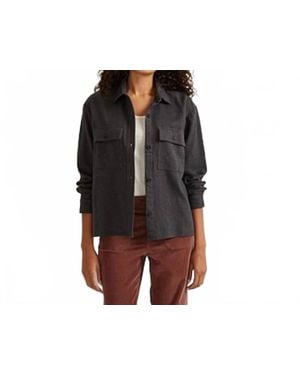 Eddie Bauer Ballard Flap Pocket Novelty Button Up Shirt - Black