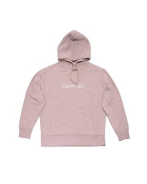 Calvin Klein Logo French Terry Hoodie - Pink