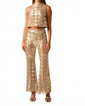 JBQ Gwendolyn High Neck Sleeveless Top - Natural