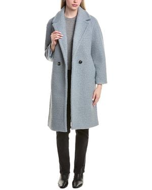 Tahari Ivy Medium Boucle Coat - Blue
