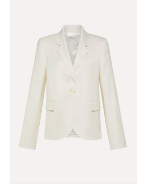 forte_forte Slubbed Boxy Jacket - White