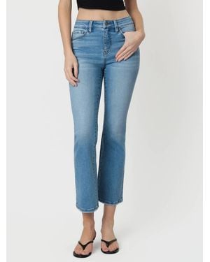 VERVET BY FLYING MONKEY Isla High Rise Kick Flare Jeans - Blue