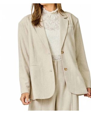 Mystree Double Breasted Blazer - Natural