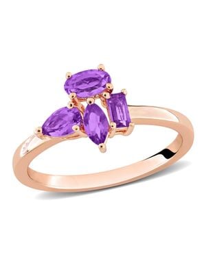 Mimi & Max Multi-Gem Cluster Ring Sterling - Pink