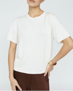 Amanda Maria Cashmere Blend Tee - White