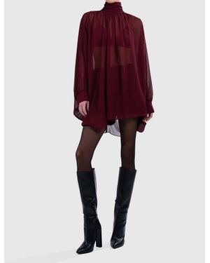 Parentesi Juliette Sheer Dress - Red