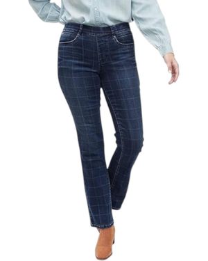Fdj Boot Cut Check Pull On Jean - Blue