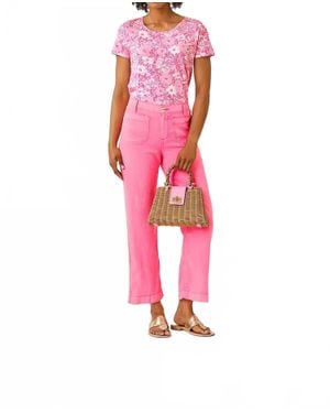 Lilly Pulitzer Amiko High Rise Linen Pant - Pink
