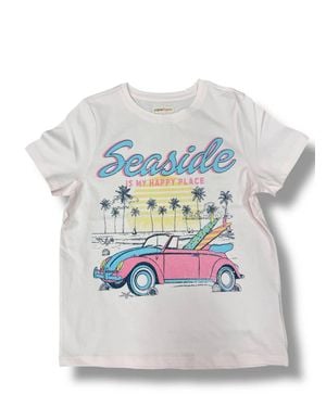 Paper Flower Girl's Seaside Graphic Tee - Gray