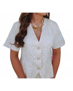 Strut & Bolt Rowan Eyelet Top - Gray