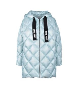 ANNIE PARIS Aquamarine Quilted Down Jacket - Blue