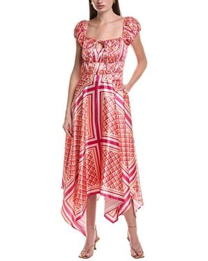 AREA STARS Org Midi Dress - Red