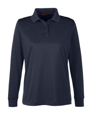 Harriton Advantage Snag Protection Plus Il Long Sleeve Polo - Blue