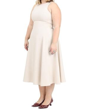 SANTAS A-Line Midi Dress - Natural
