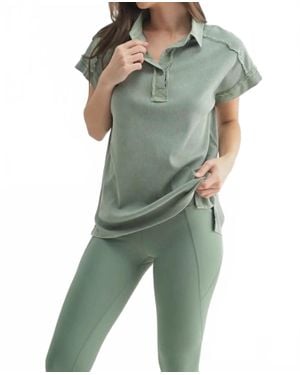 Mono B Oversized Mineral Tee - Green