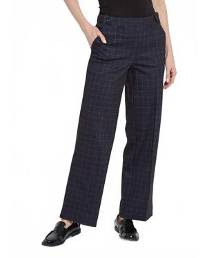 Lyssé Zaina Ponte Plaid Trouser - Blue