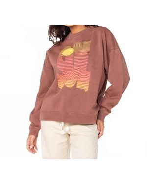 Roxy Lineup Oversized Crew Neck Top - Multicolor
