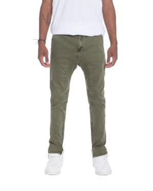 TRUEDAMES Distressed Denim Checkered Tape - Green