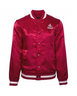 Hooey Bomber Rodeo Satin Jacket - Red