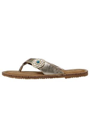 Manitobah Wasaga Flip-Flop Metallic Metallique 4061603 - Brown