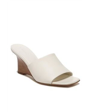 Vince Pia Leather Wedge Sandal - White