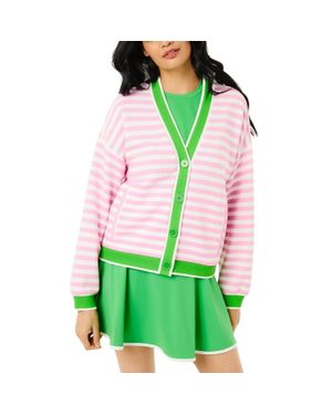 Addison Bay Soft Luxe Abbott Sweatshirt Cardigan - Green